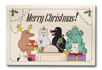 [계절과 선물] 크리스마스 파티에 치킨이 아닌 치킨이 그려진 종이가 나타난 카드 · OOO